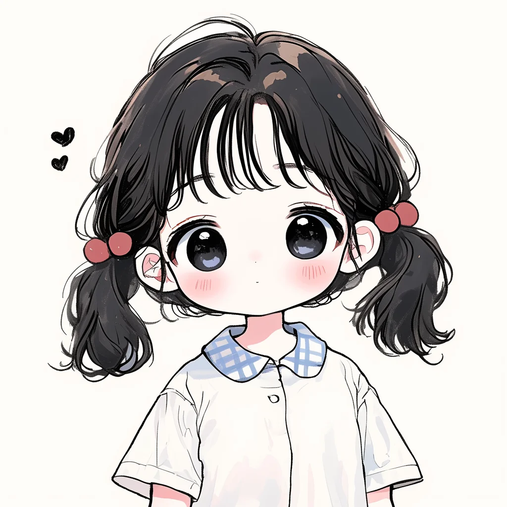 文静乖巧的小女孩头像