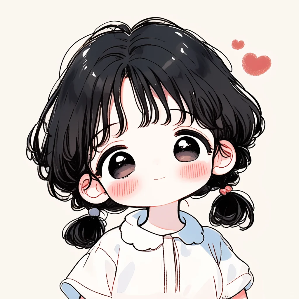 文静乖巧的小女孩头像