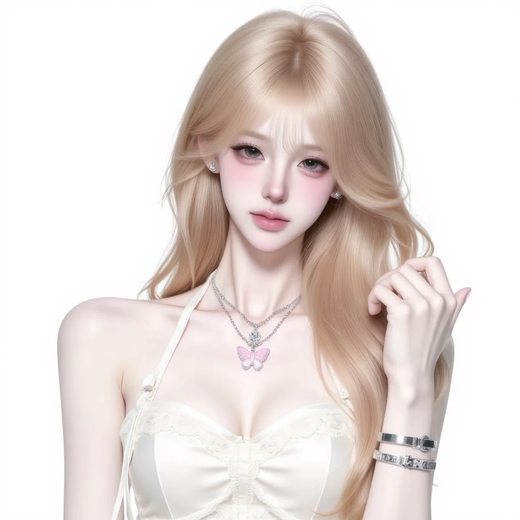 白底女头｜浅金发系芭比感