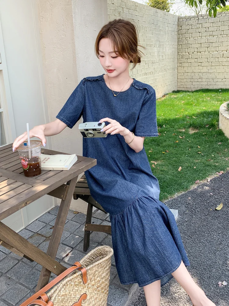 🟣️牛仔鱼尾裙 | 夏日随性优雅风连衣裙