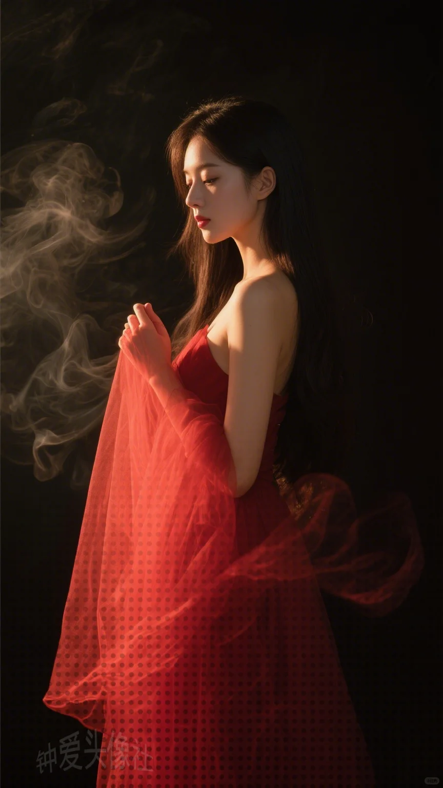 女生壁纸 | 优雅红衣