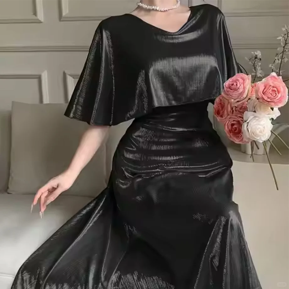 迪拜伊斯兰女士派对晚礼服优雅长裙