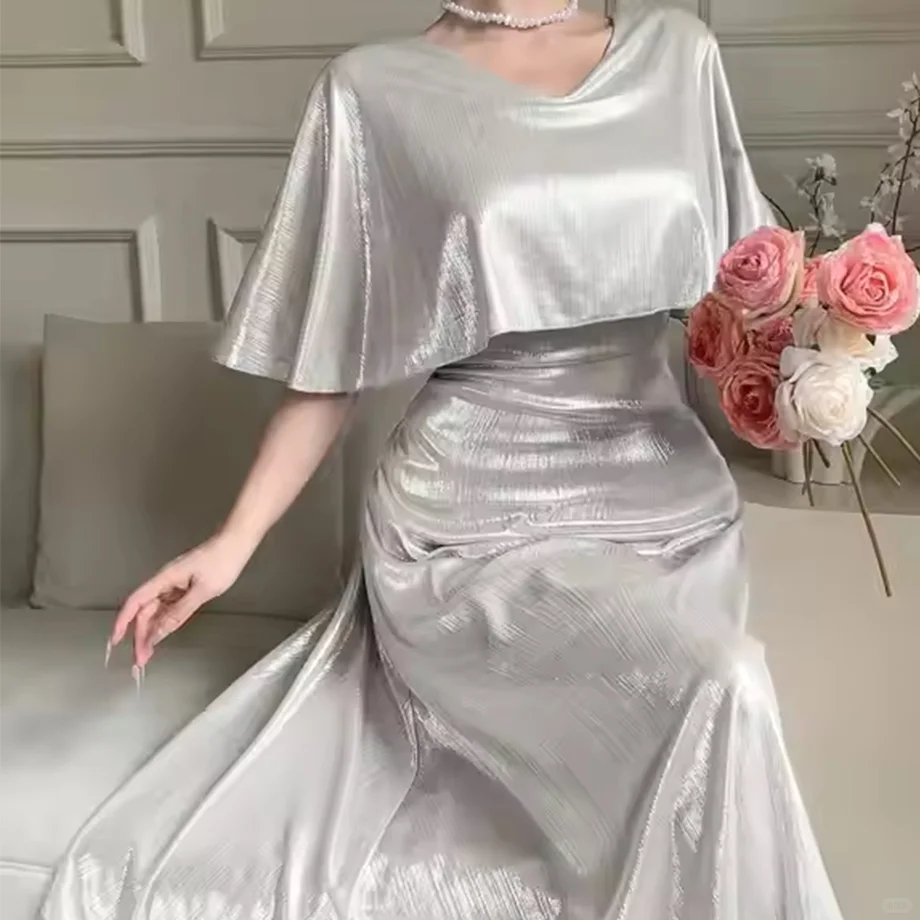 迪拜伊斯兰女士派对晚礼服优雅长裙