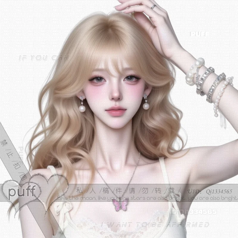 白底女头｜浅金发系芭比感