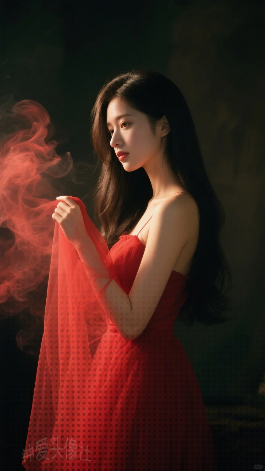 女生壁纸 | 优雅红衣