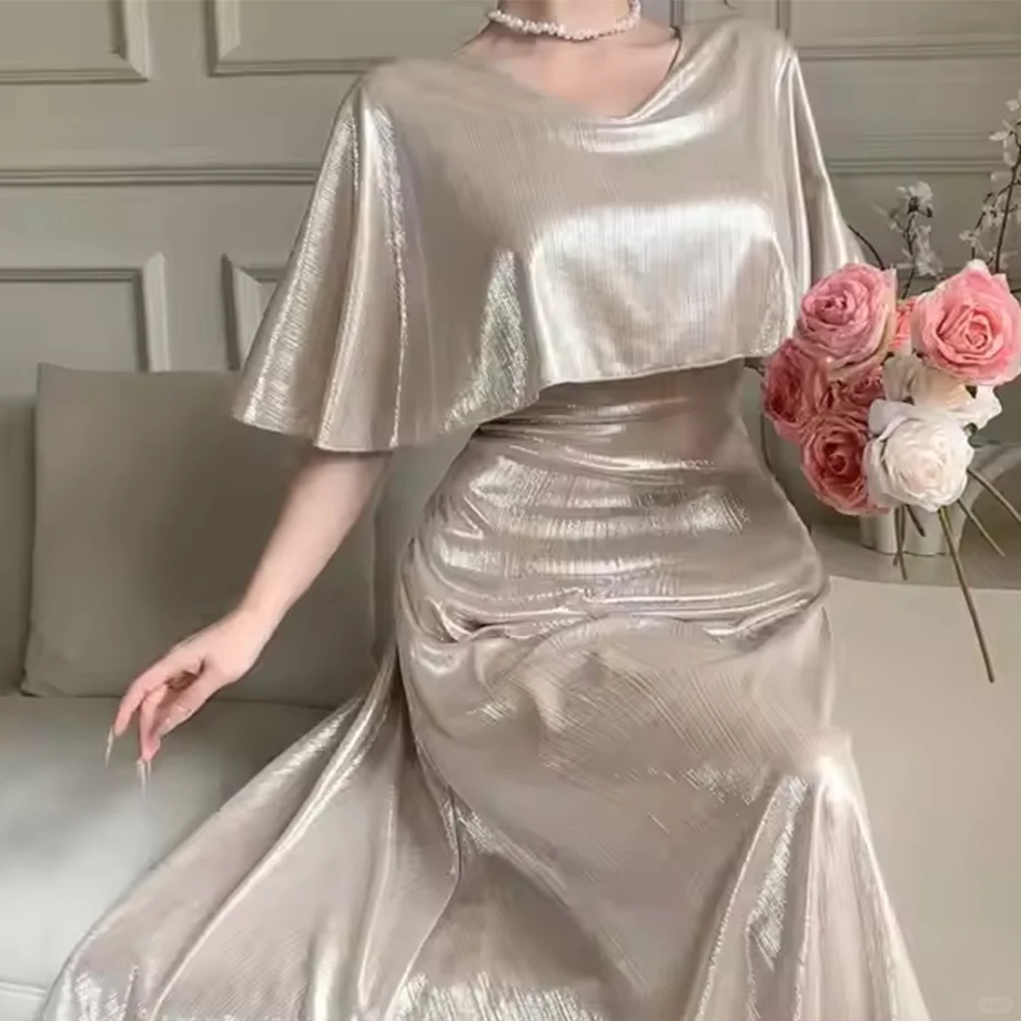 迪拜伊斯兰女士派对晚礼服优雅长裙
