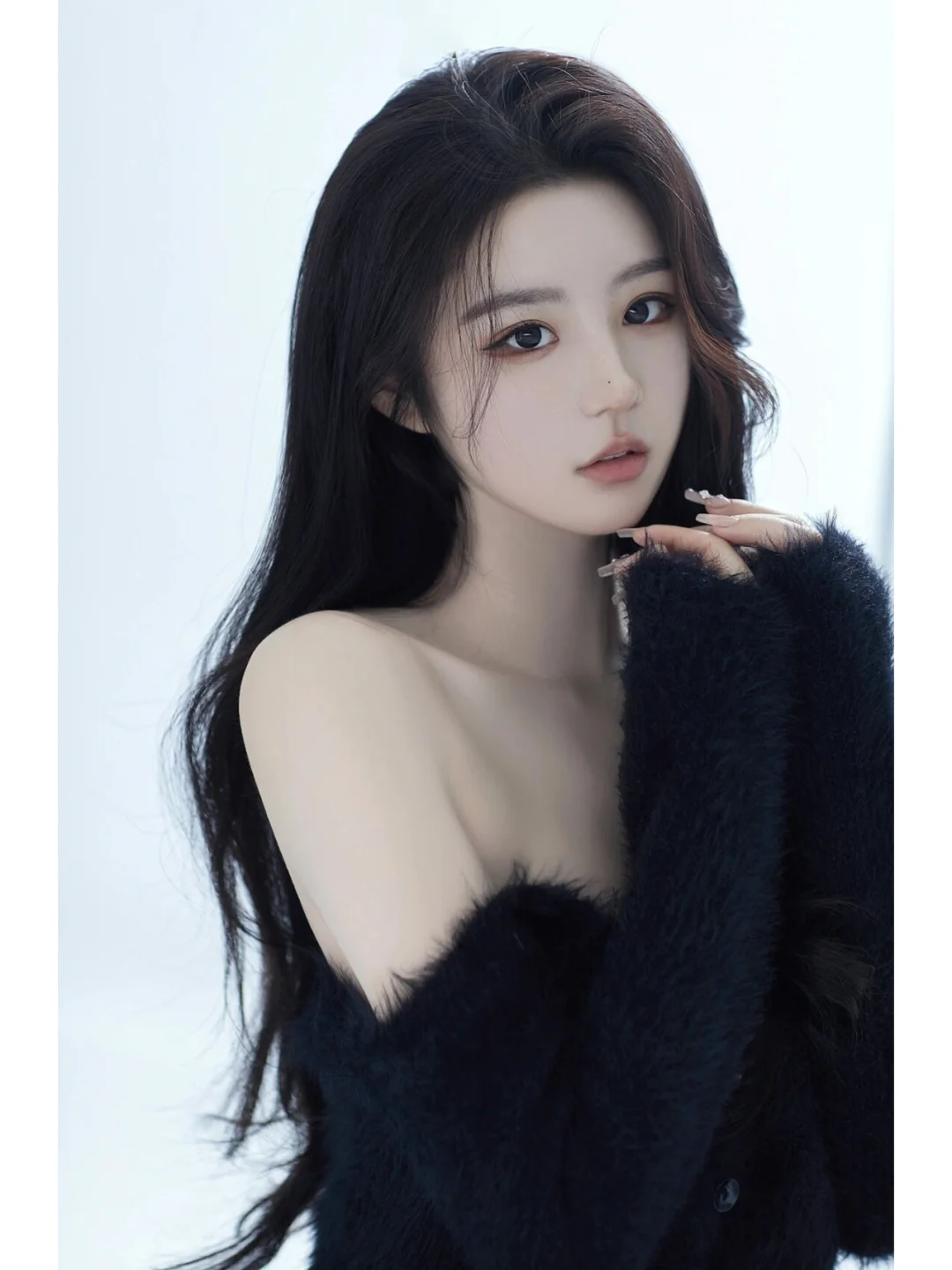 《黑色魅力，韩系纯欲毛衣写真✨🖤》