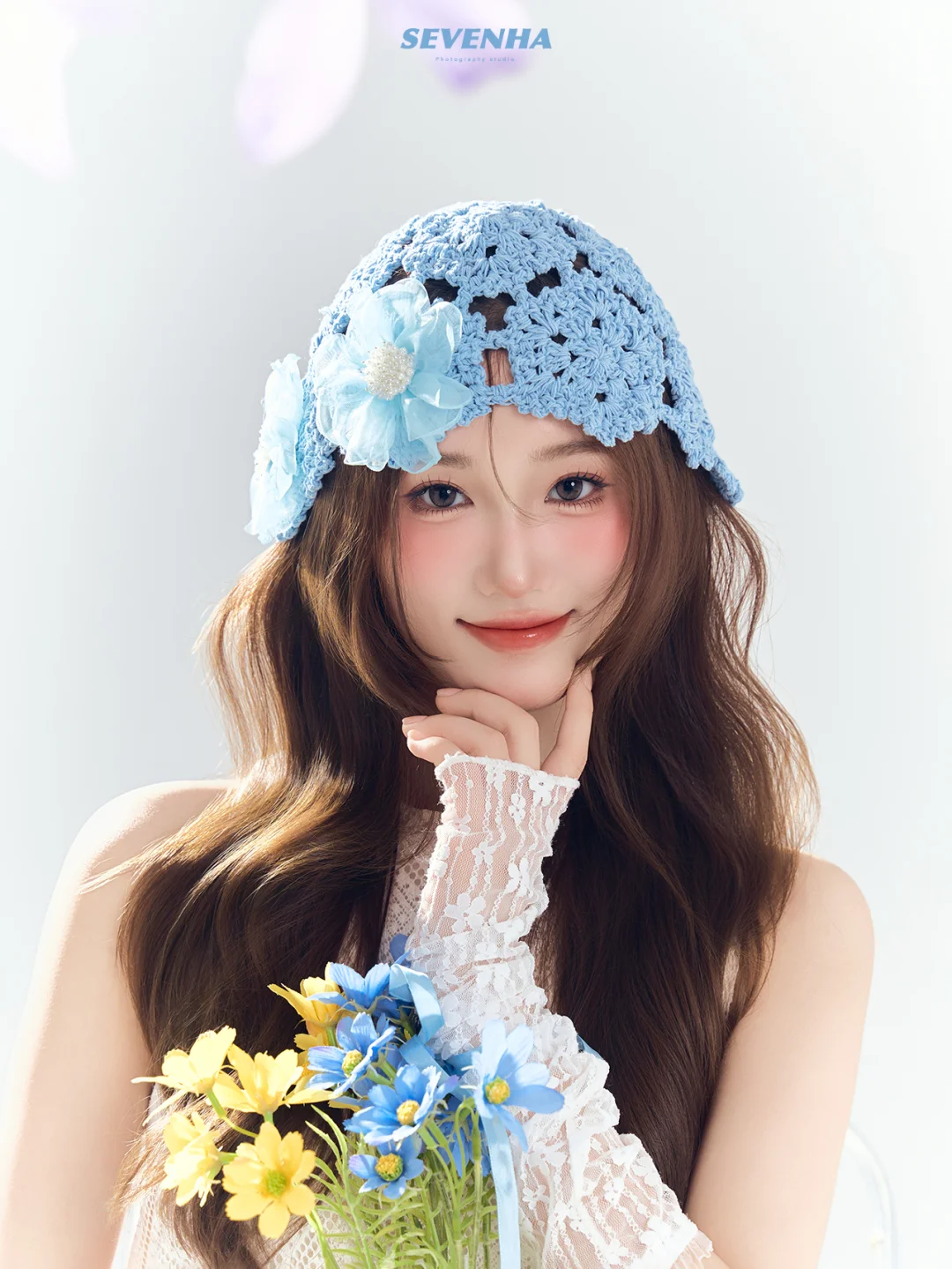 🩵美到犯规！韩杂鲜花画报写真💐｜天津写真