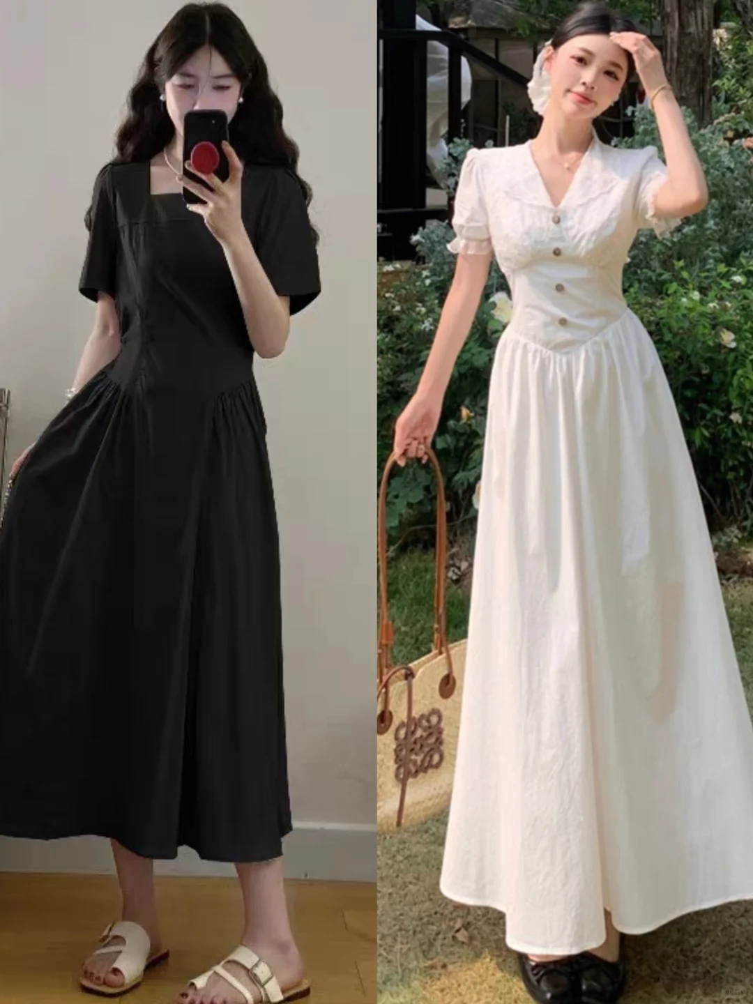 微胖女生连衣裙裙装显瘦天花板穿搭
