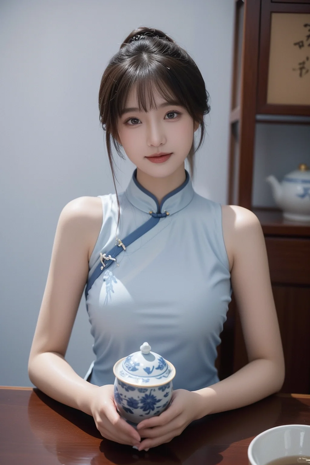 AIGC: 蒸一壶茶，品一茗柔情似水