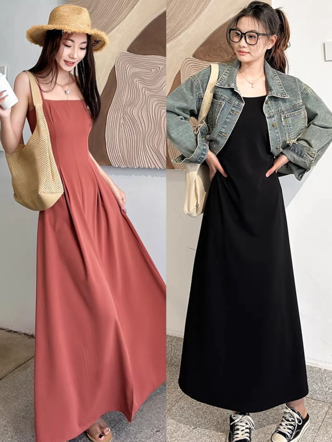 微胖女生连衣裙裙装显瘦天花板穿搭