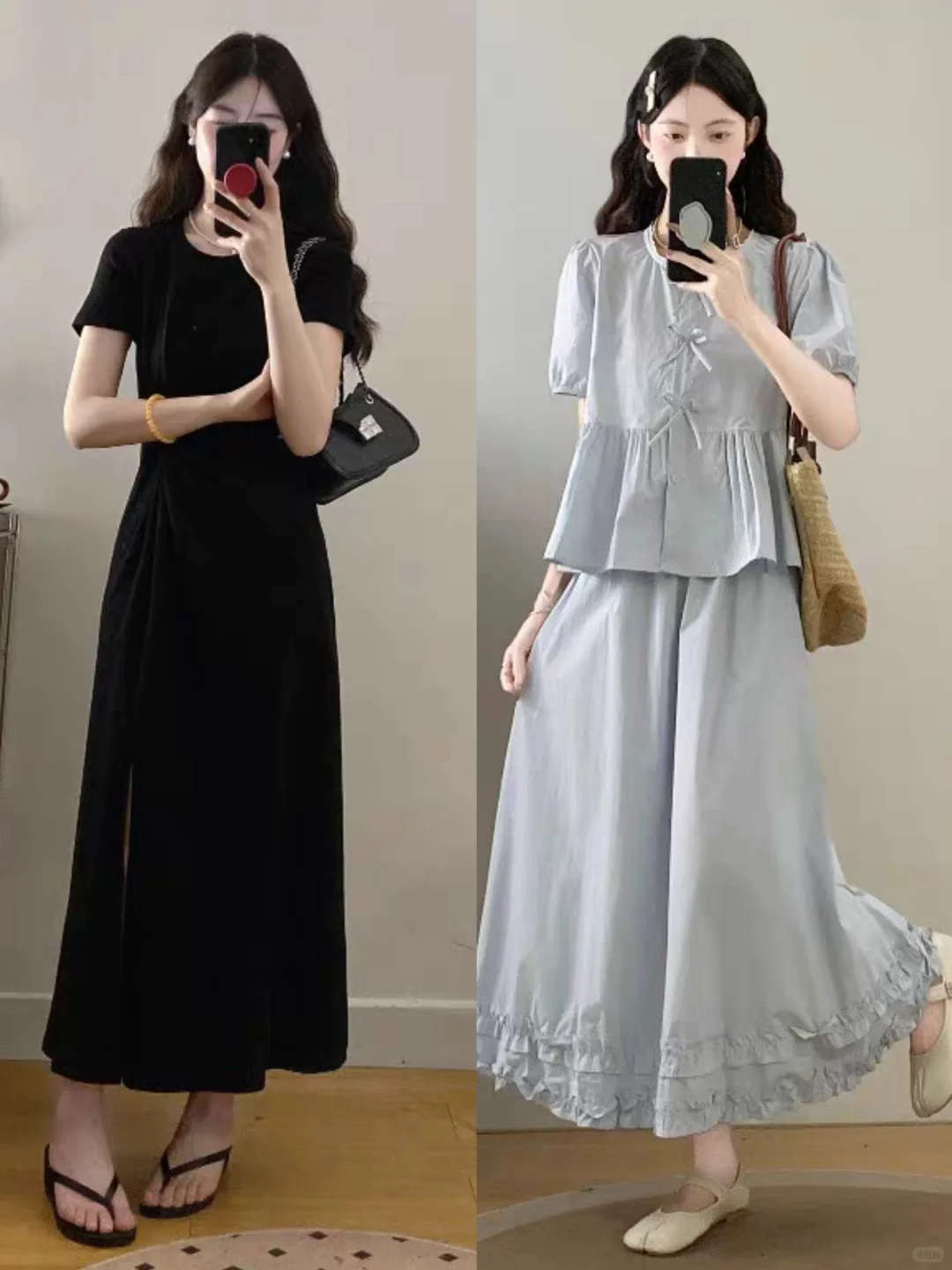 微胖女生连衣裙裙装显瘦天花板穿搭