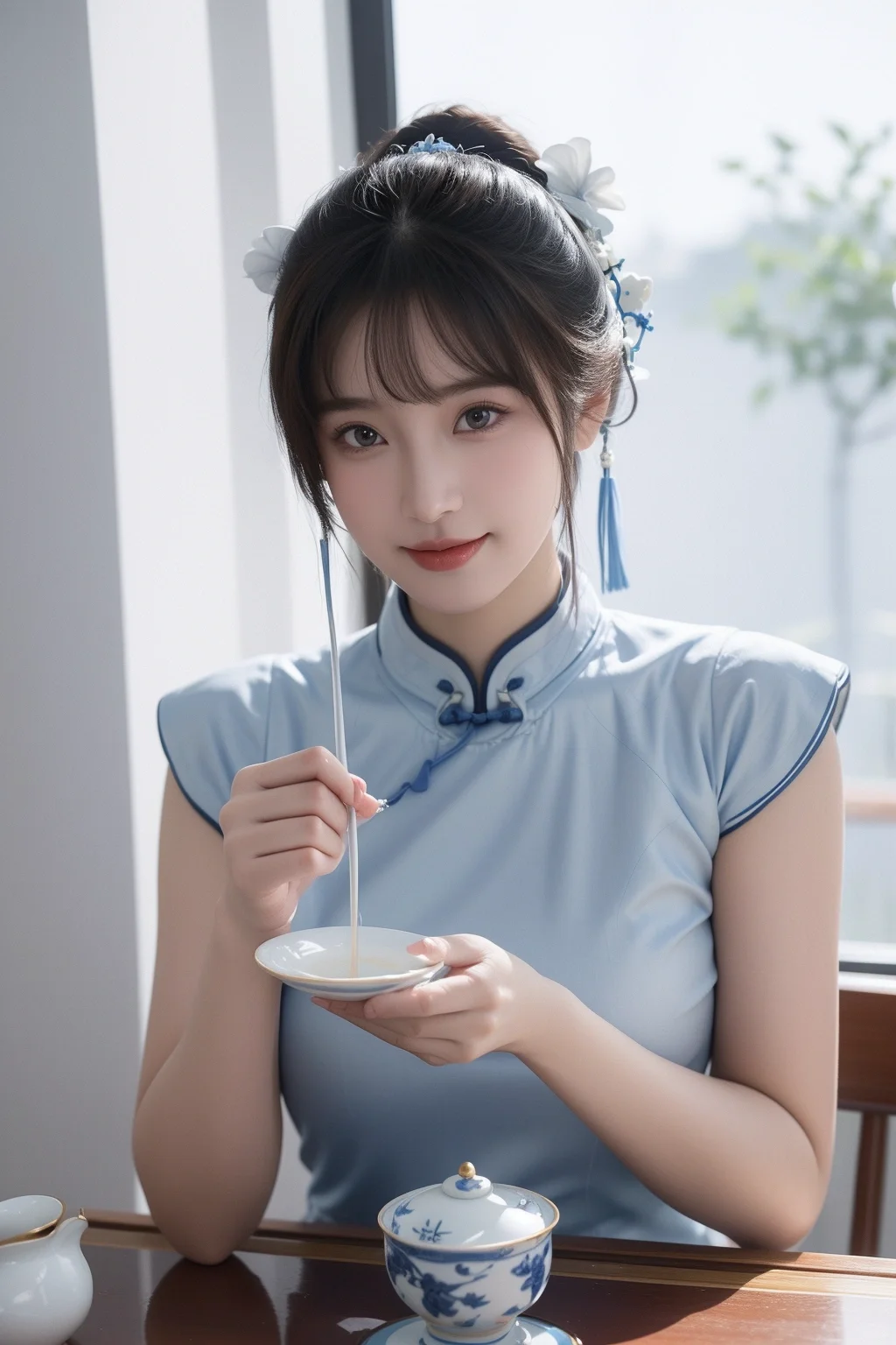 AIGC: 蒸一壶茶，品一茗柔情似水