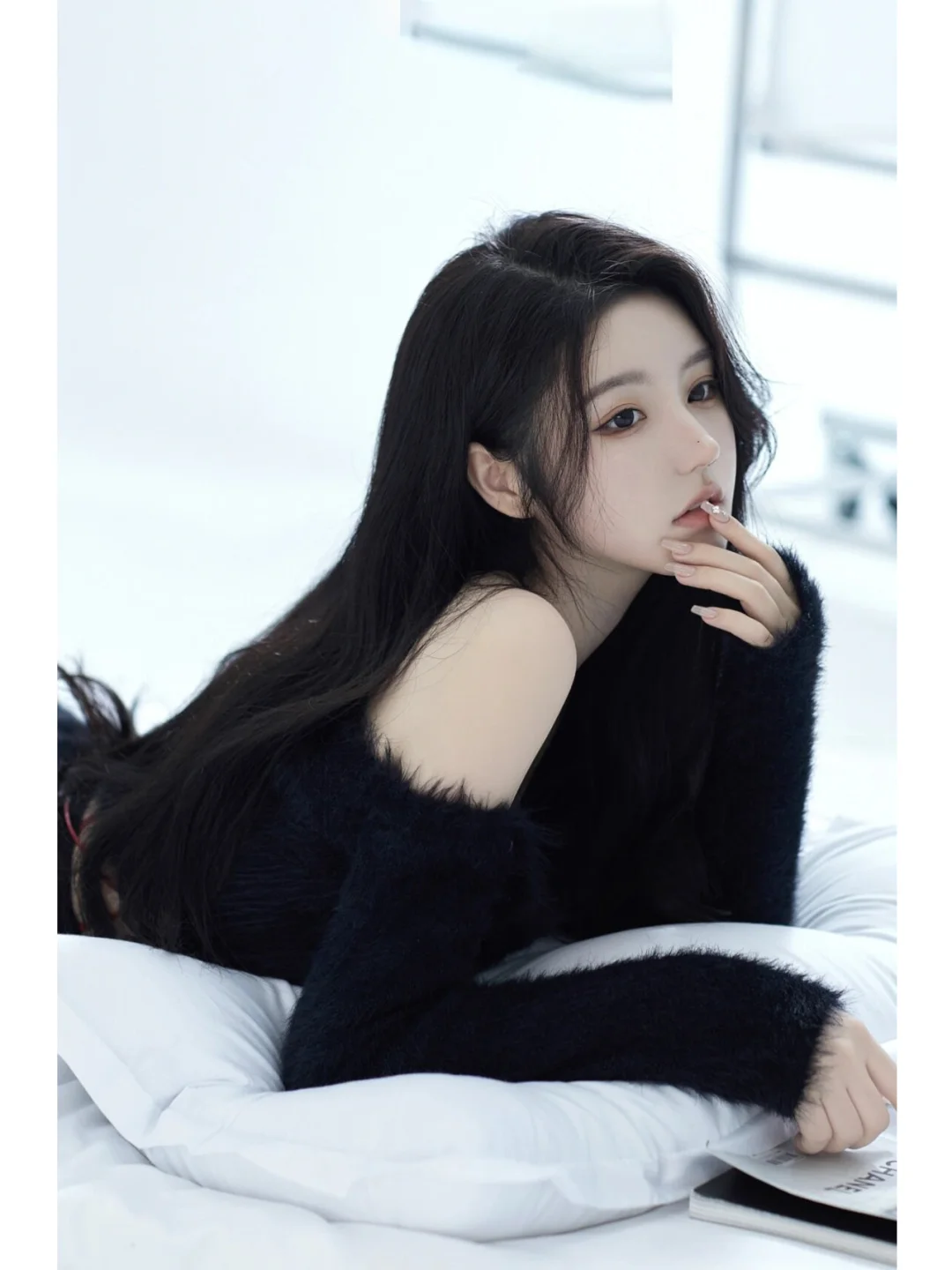 《黑色魅力，韩系纯欲毛衣写真✨🖤》