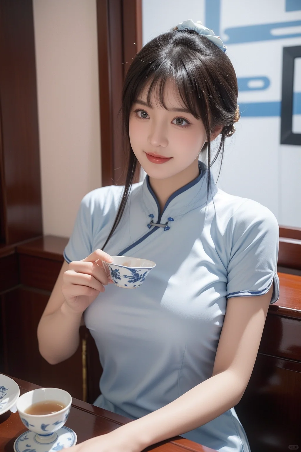 AIGC: 蒸一壶茶，品一茗柔情似水
