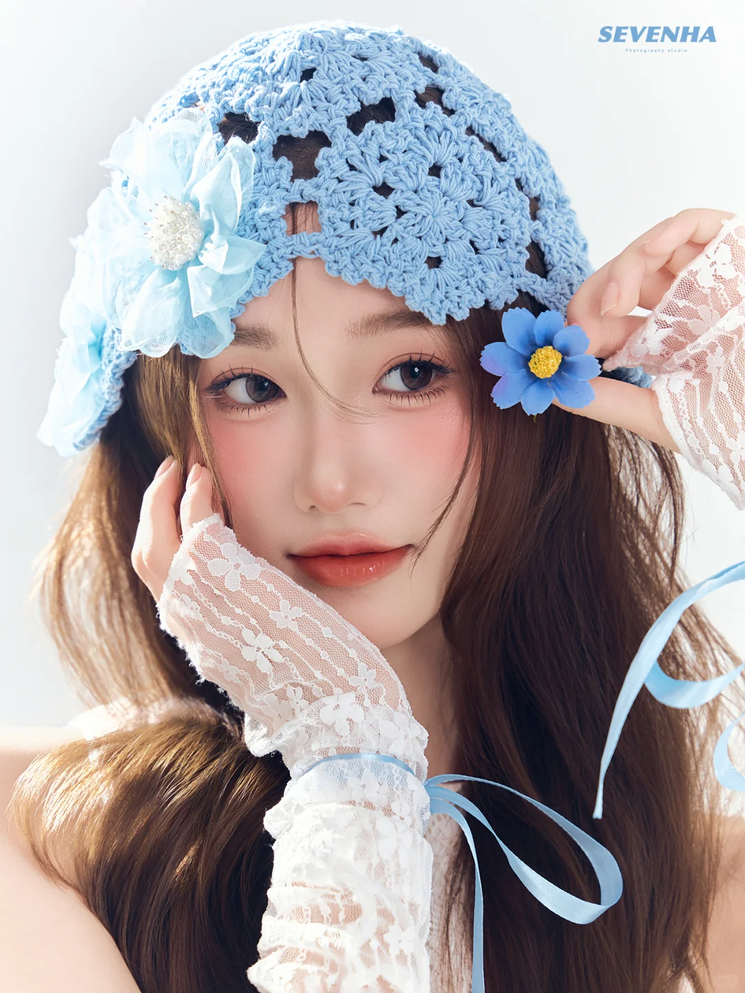 🩵美到犯规！韩杂鲜花画报写真💐｜天津写真