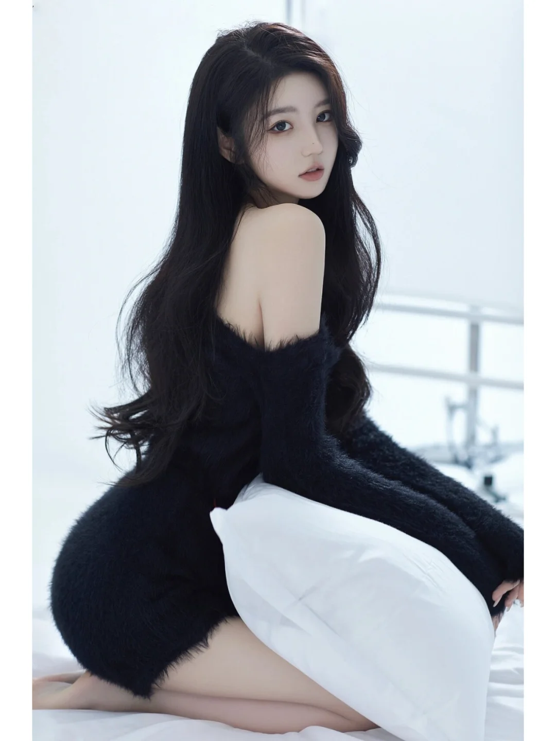 《黑色魅力，韩系纯欲毛衣写真✨🖤》