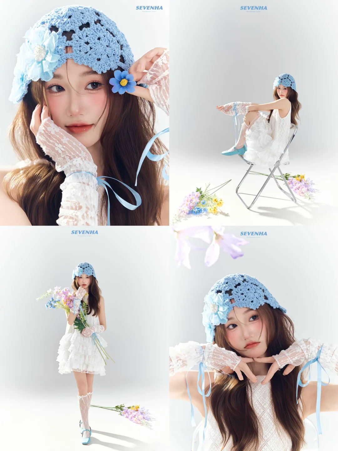 🩵美到犯规！韩杂鲜花画报写真💐｜天津写真