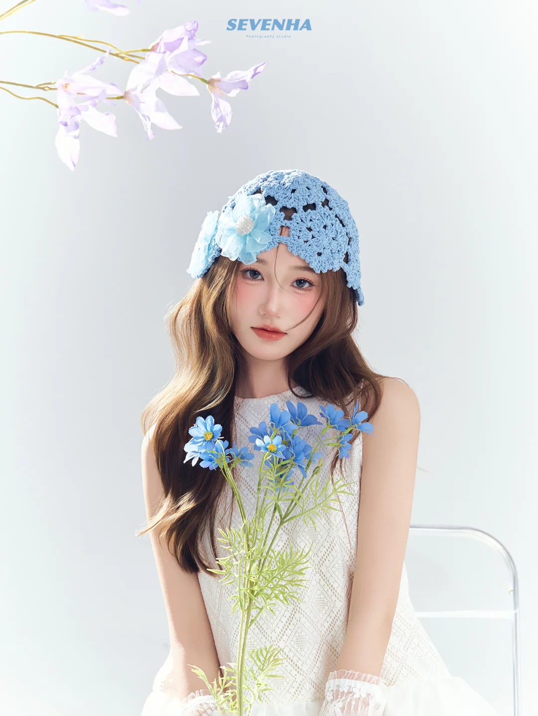 🩵美到犯规！韩杂鲜花画报写真💐｜天津写真