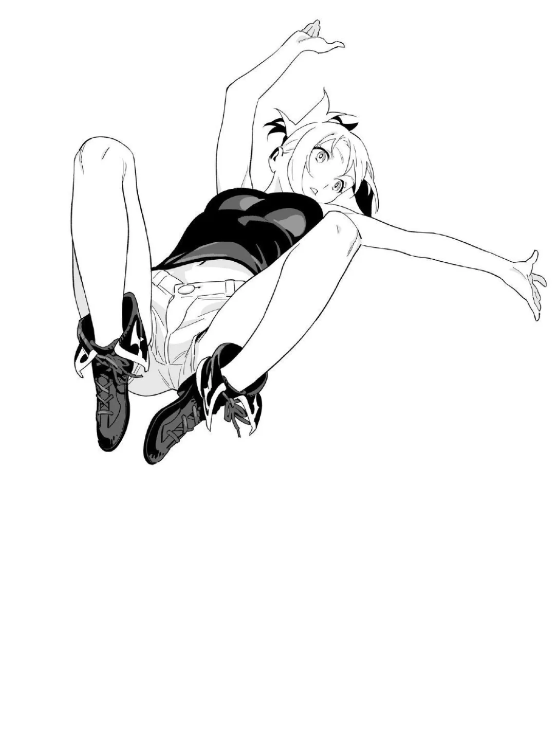 少女动态线稿🌟流畅的动态速写素材