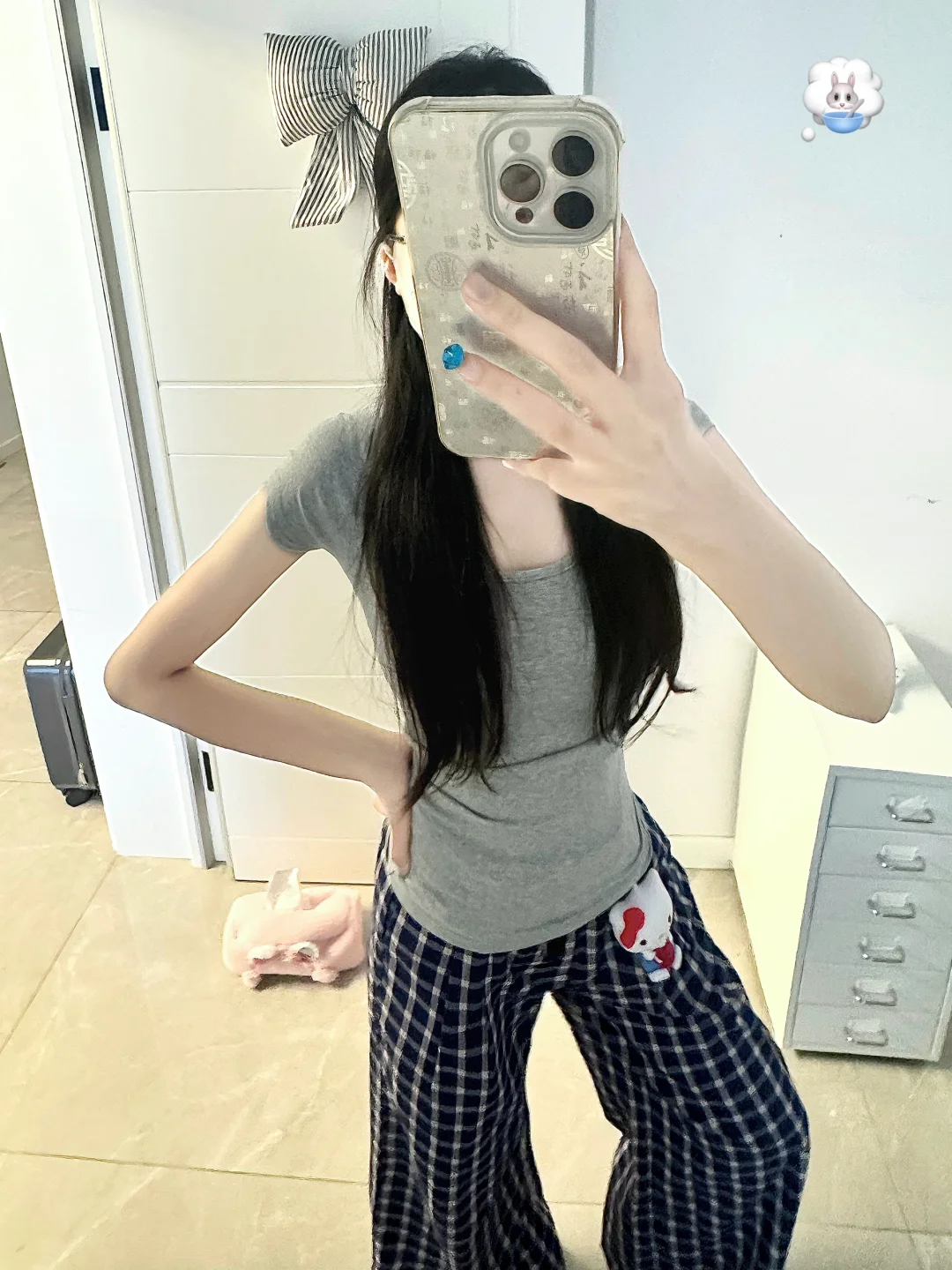 遛弯穿搭🐰🤍🥛～