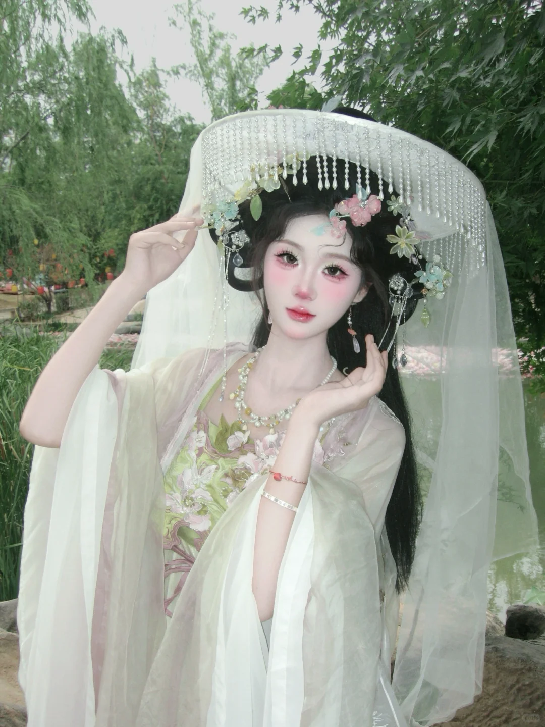 “风吹帷帽三尺纱”满屏清冷感