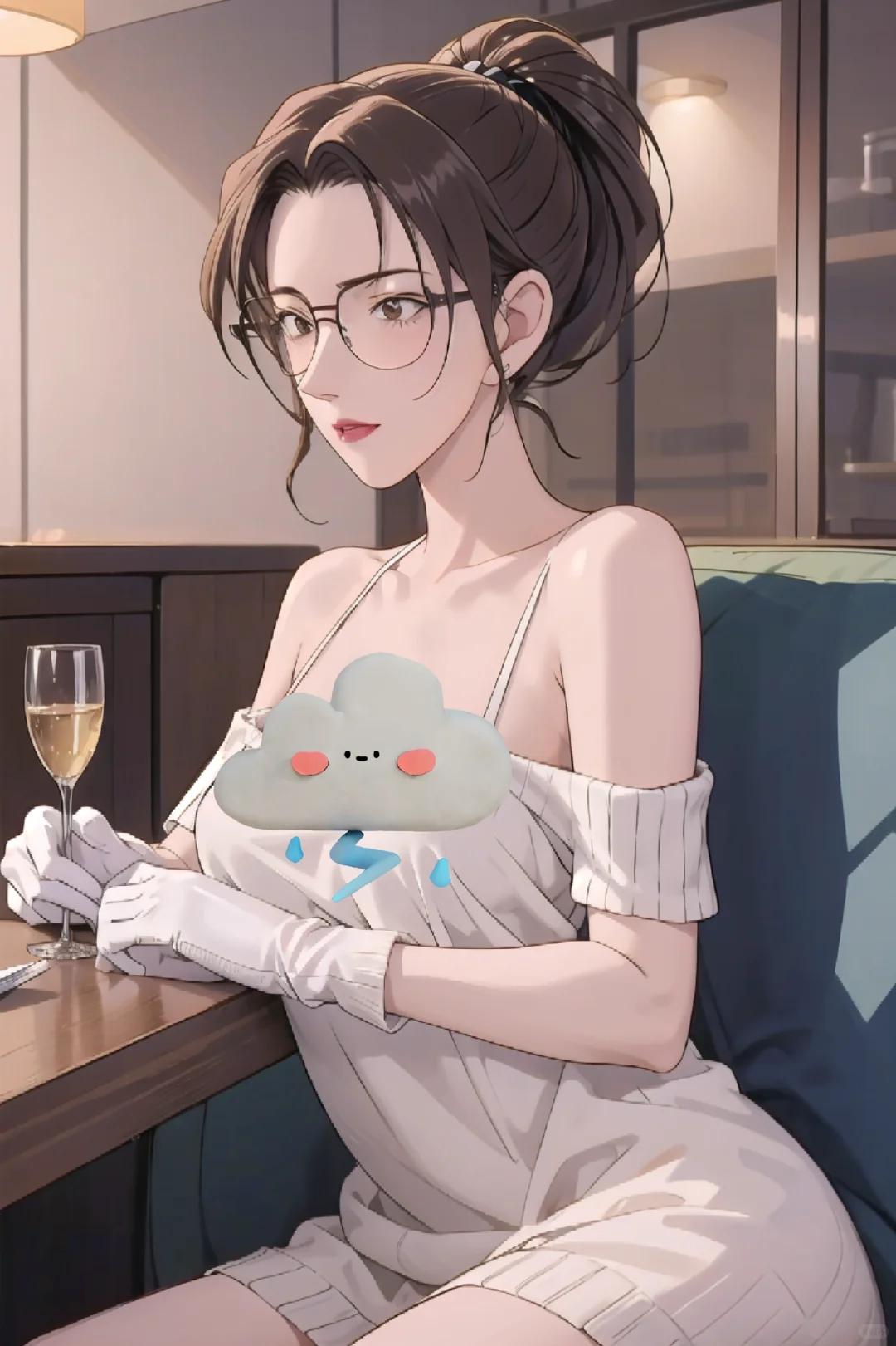 一字肩连衣裙 妃英理，，
