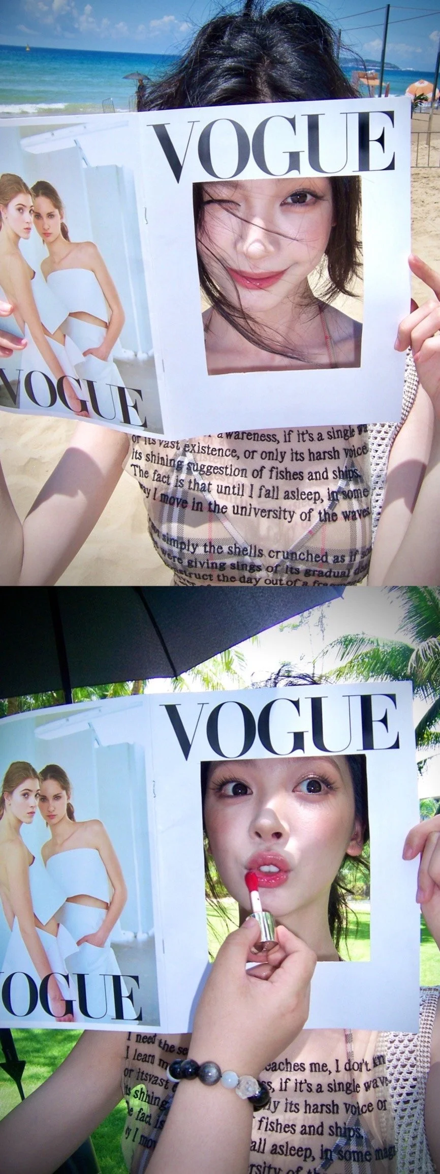 易梦玲VOGUE透视比基尼造型