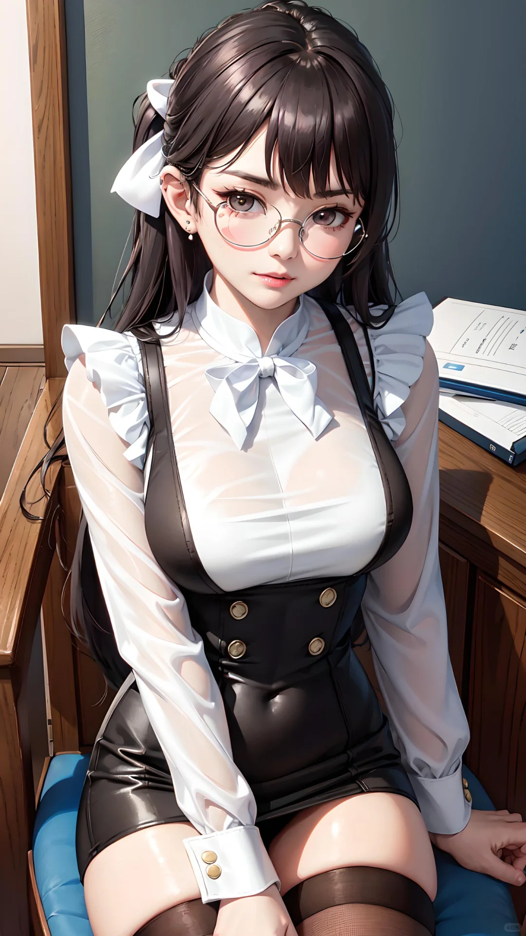 眼镜娘女秘书