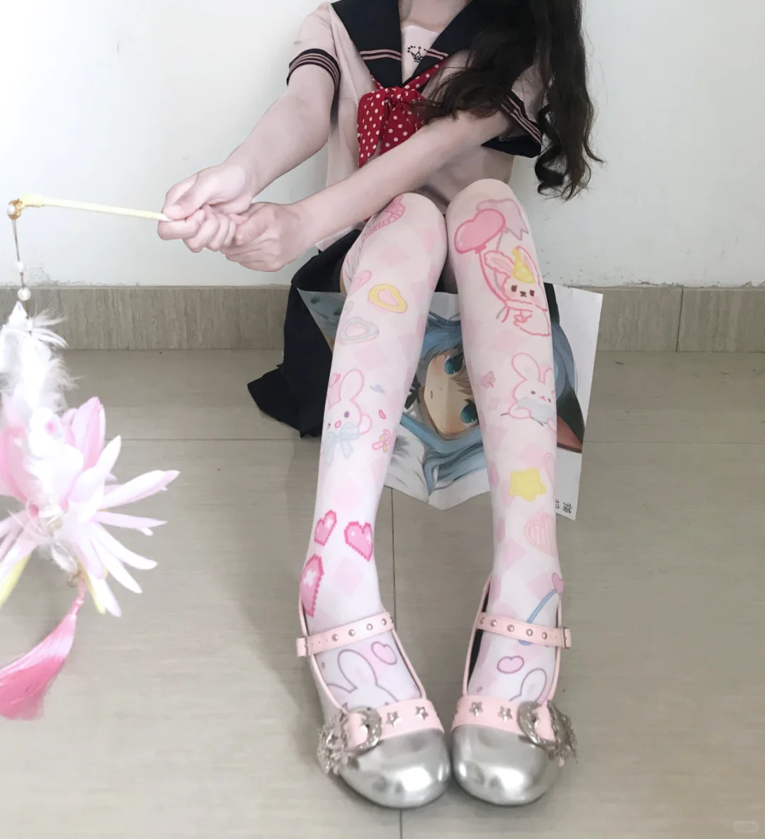 💕印花丝袜太美了！可爱爆棚🐰