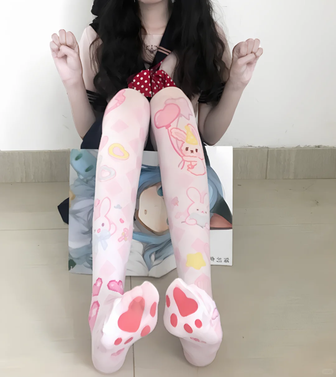 💕印花丝袜太美了！可爱爆棚🐰