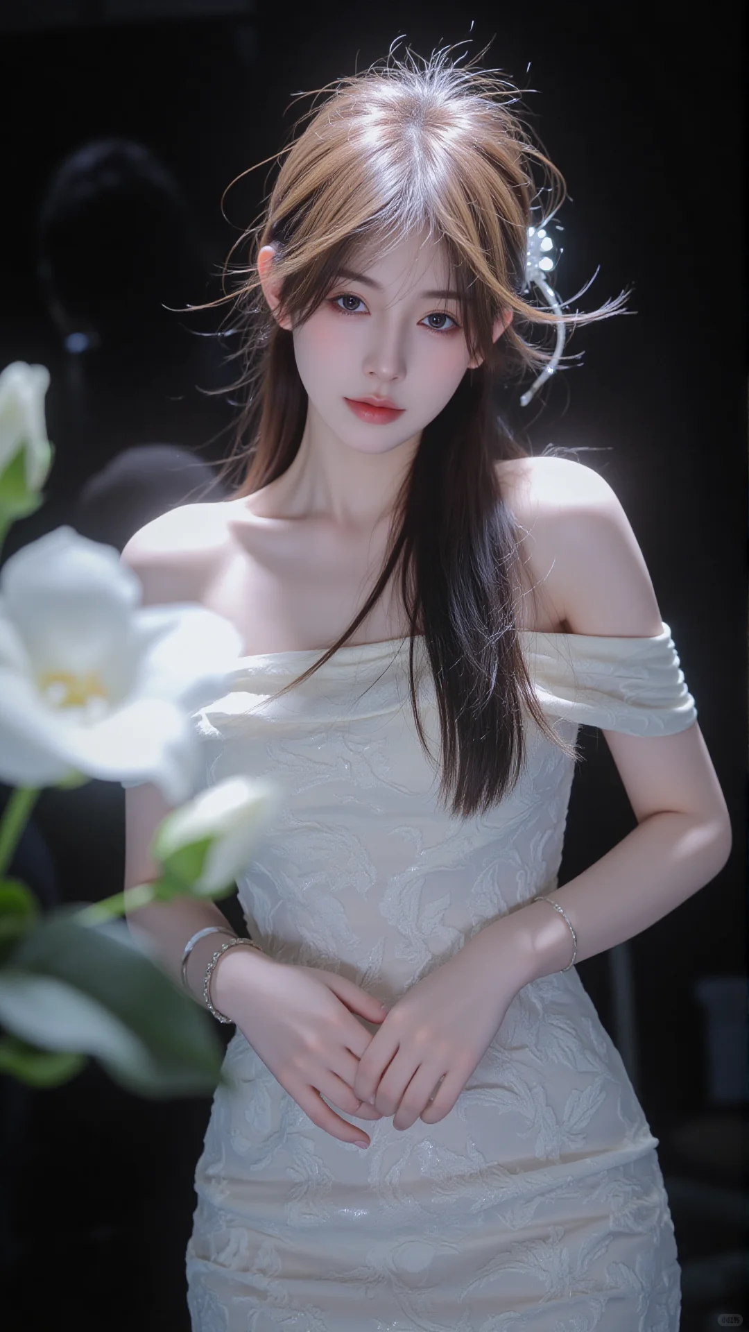 这组壁纸是懂氛围感的！花中清冷美人，美哭