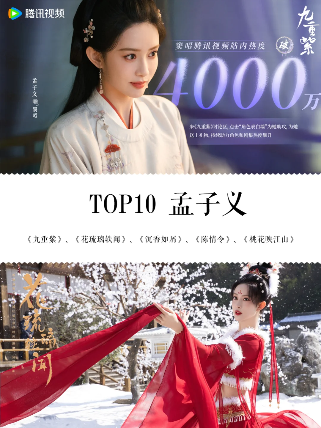 盘点内娱古装女神TOP10，你最喜欢哪一位