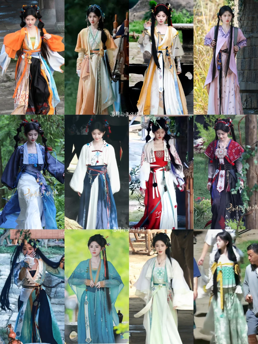 《来战》鞠婧祎阿黛 路透造型汇总12套