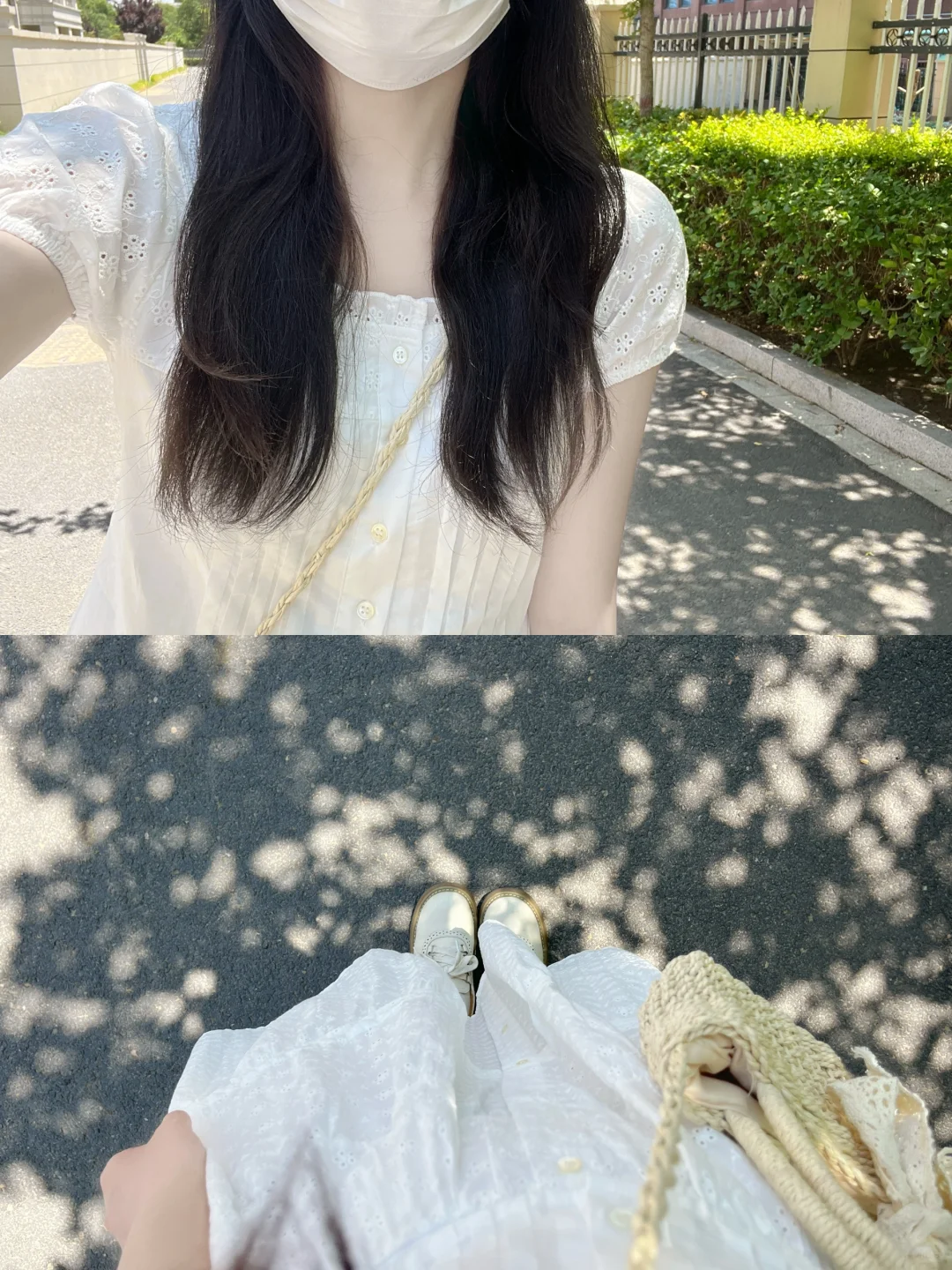 今天穿这套！！奶呼呼小白裙也太小女生啦！！🐰