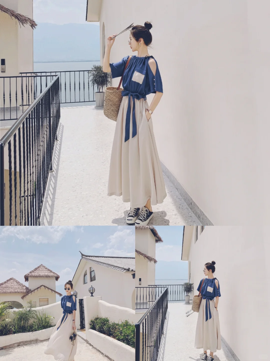 超好看的冷淡风连衣裙👗！蓝色！