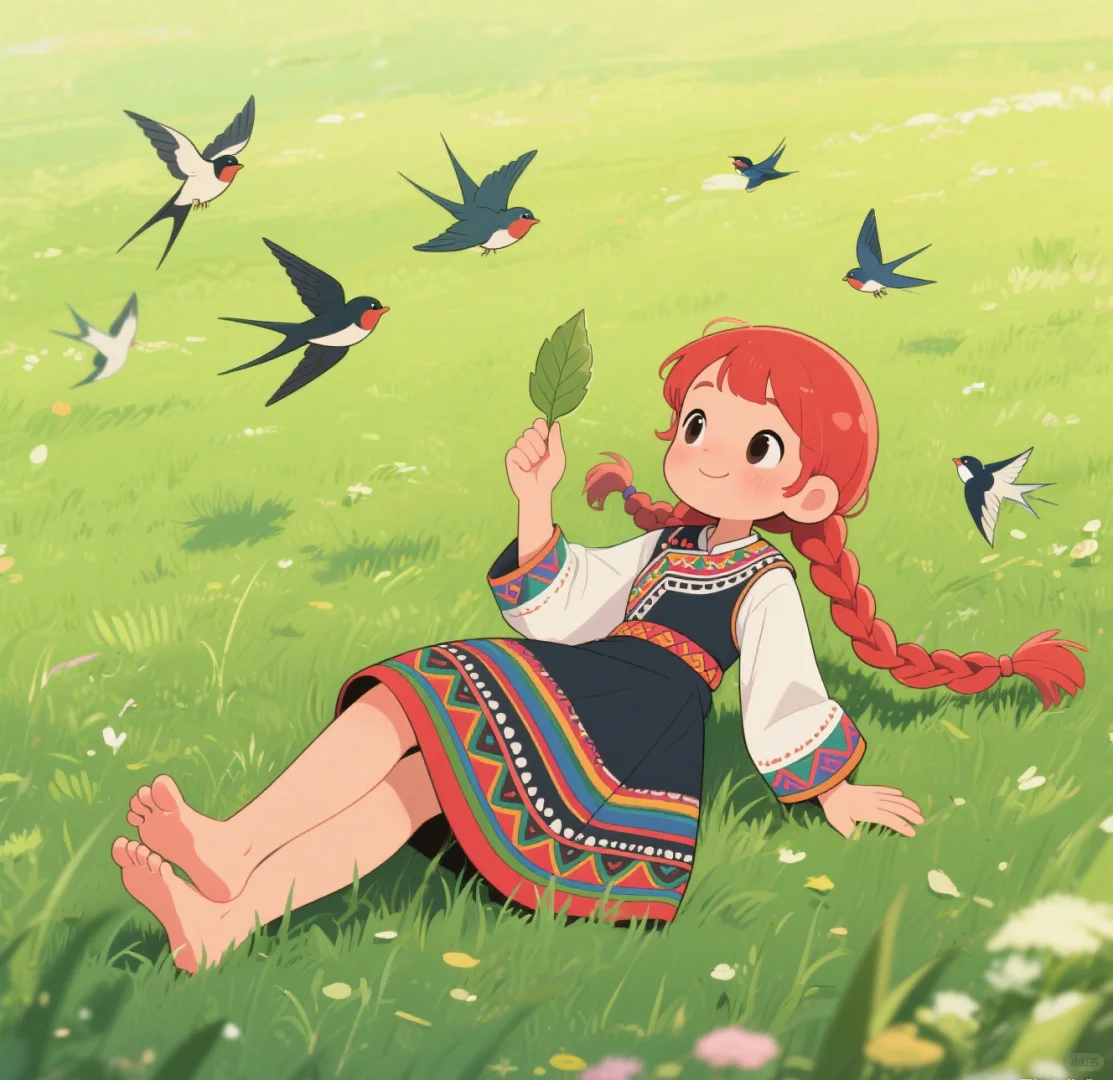 绿色系动漫少女头像