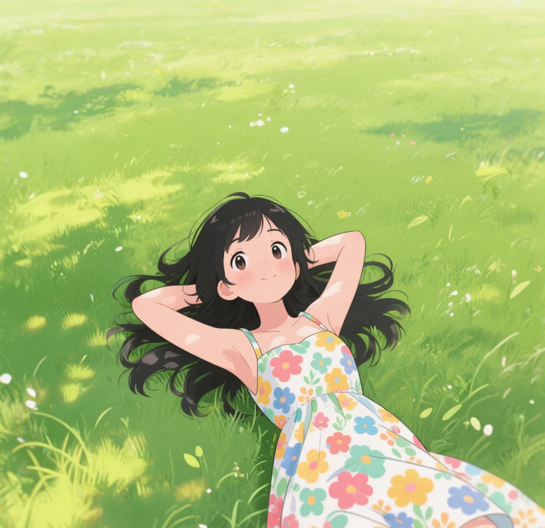 绿色系动漫少女头像