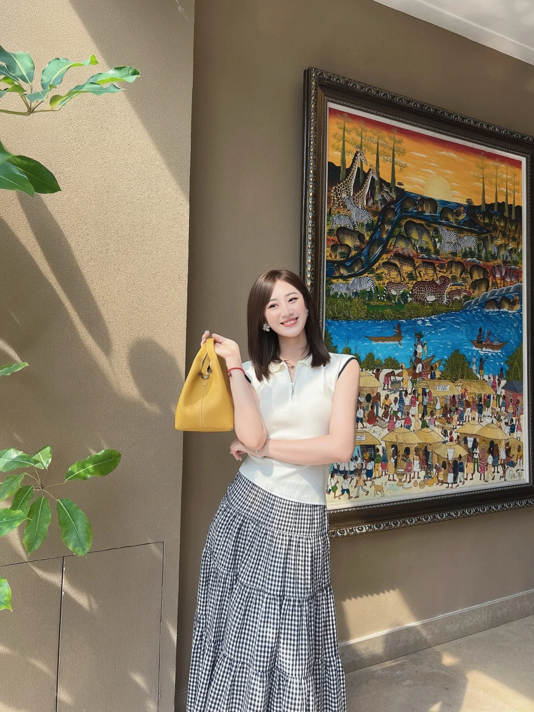 看展日常💛 今日格子裙女孩儿👧🏻