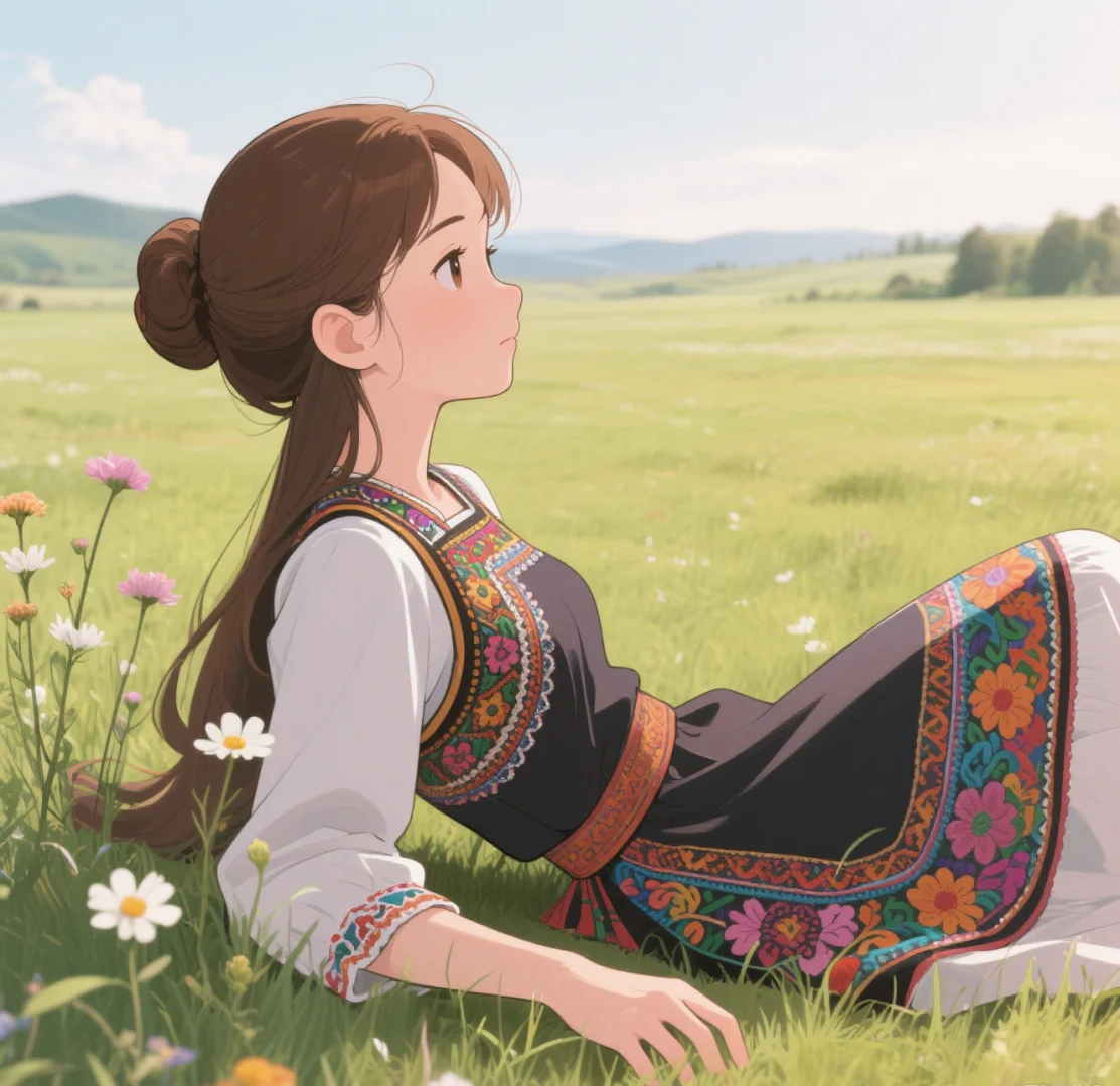 绿色系动漫少女头像