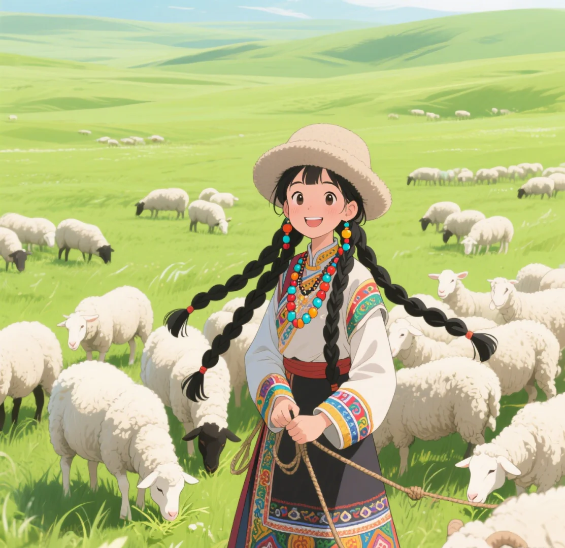 绿色系动漫少女头像