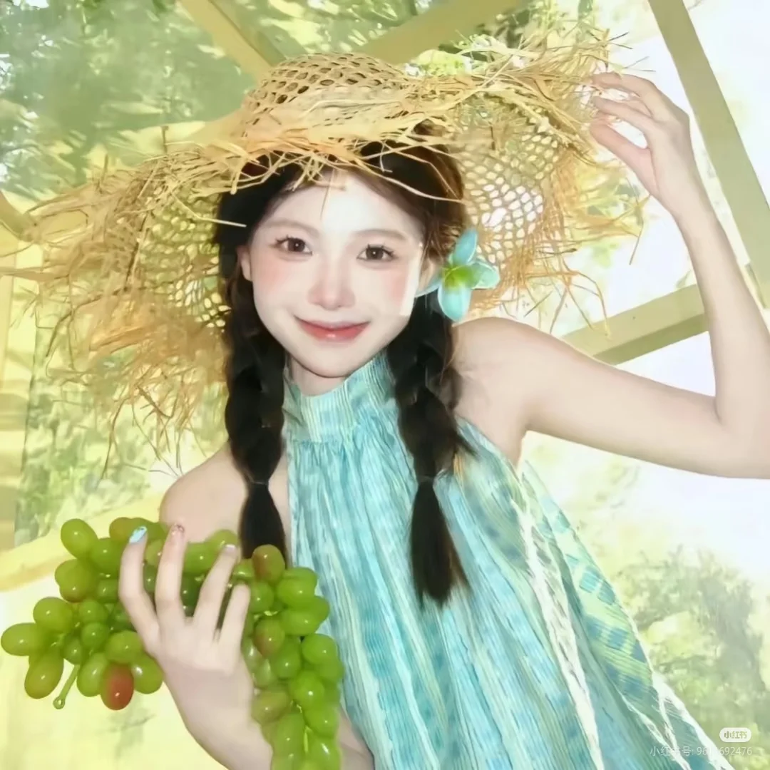 绿色清新女头