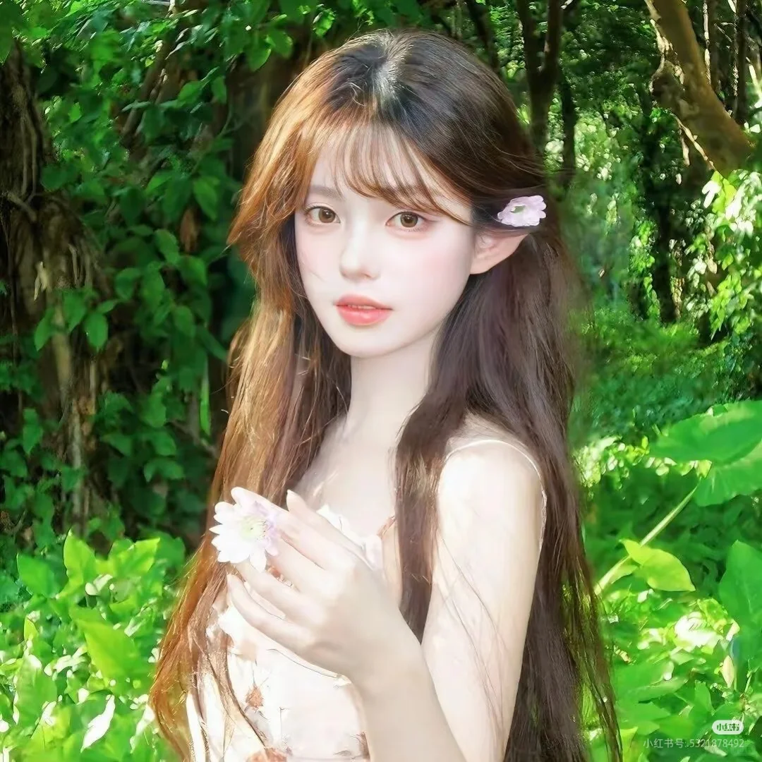 绿色清新女头
