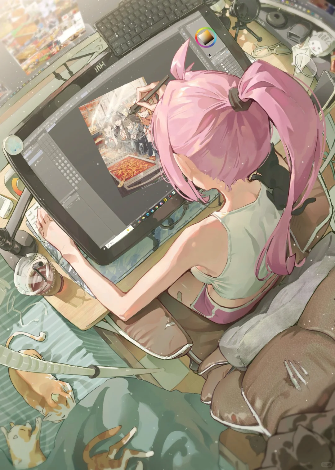 擅长大透视构图的插画师💖🤩‼️