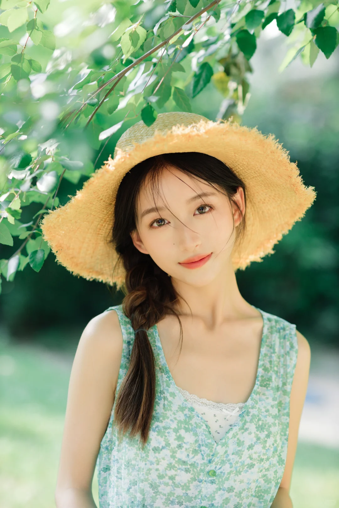 薄荷少女の夏日光影·森系少女拍摄技巧