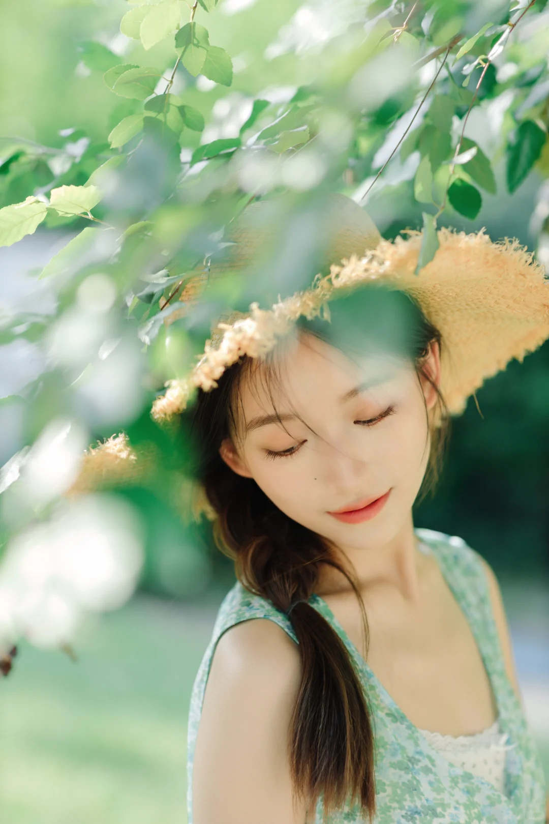 薄荷少女の夏日光影·森系少女拍摄技巧