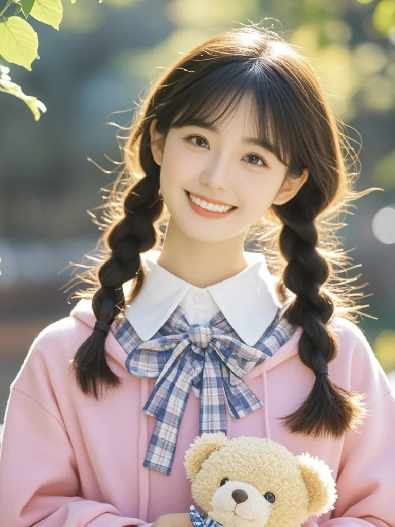 美女壁纸︳甜美校花小姐姐美翻了整个秋天✨