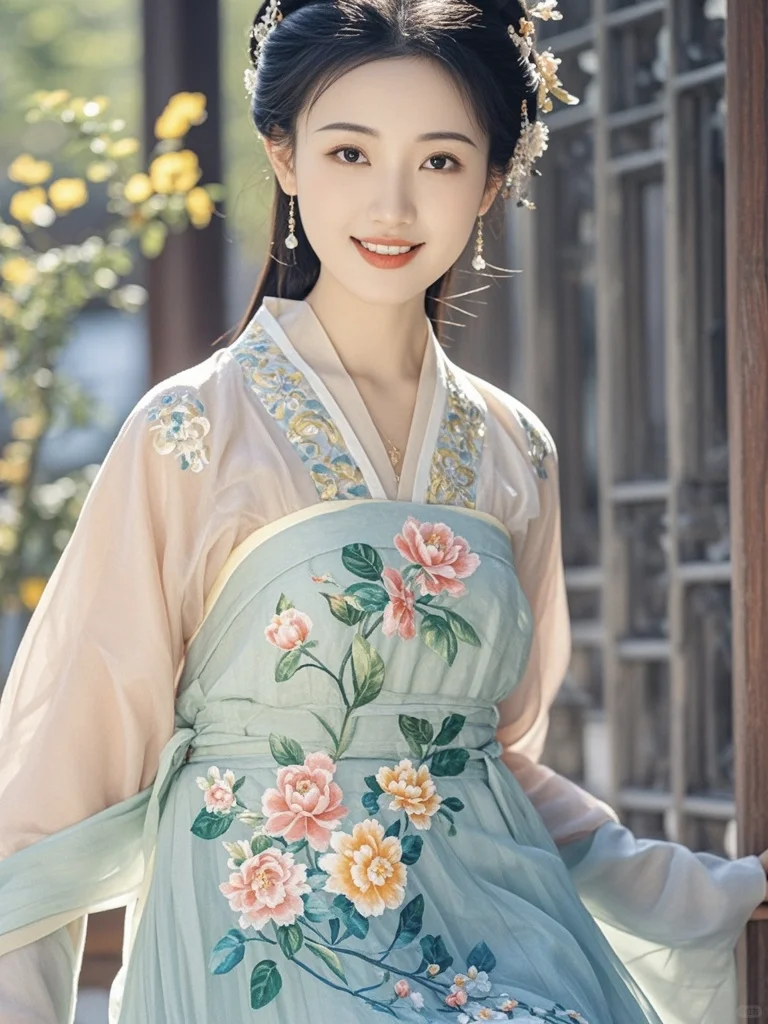 美女🌸古风佳人如画，一颦一笑皆风情。