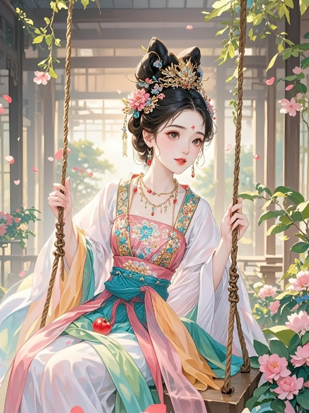 蹴罢秋千，起来慵整纤纤手