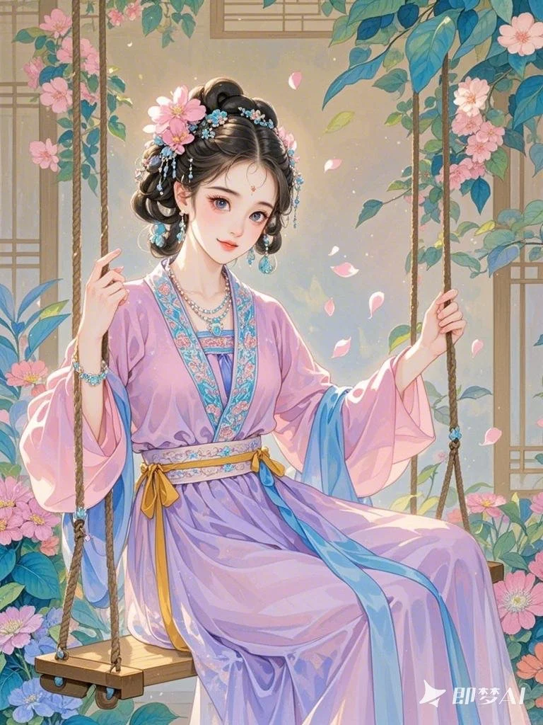 蹴罢秋千，起来慵整纤纤手